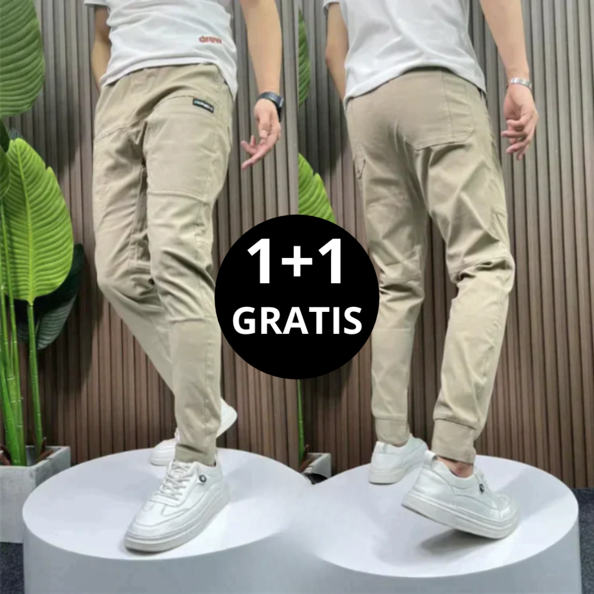 Miro™ |  Rekbare Cargobroek 1+1 GRATIS